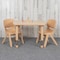 Flash Furniture Rectangle 21.875 W, 26.625 L, 23.5 H, Plastic, Steel, Brown YU-YCY-098-0032-RECT-TBL-NAT-GG - alternate 1